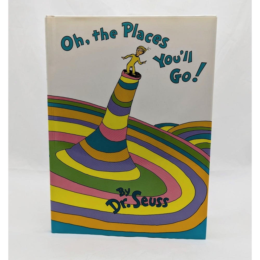 1990 Random House Dr. Seuss Oh, The Places You'll Go! With Dust Jacket